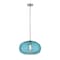 Z-Lite Harmony 1 Light Pendant, Brushed Nickel & Blue 487P14-BN - alternate 1